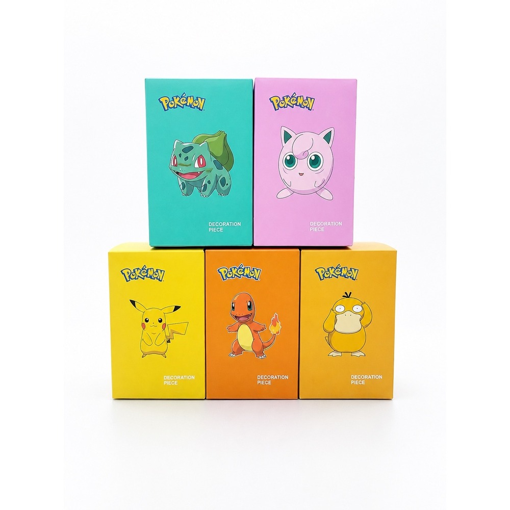 Pokemon Sealed Figure Set of 5 Pikachu‎ Charmander Bulbasaur Psyduck Jigglypuff
